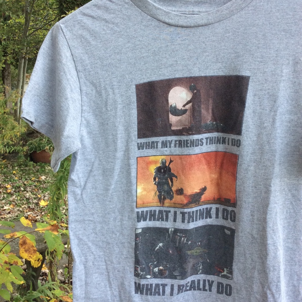 Unisex grey Star Wars Mad Engine 100% cotton tee